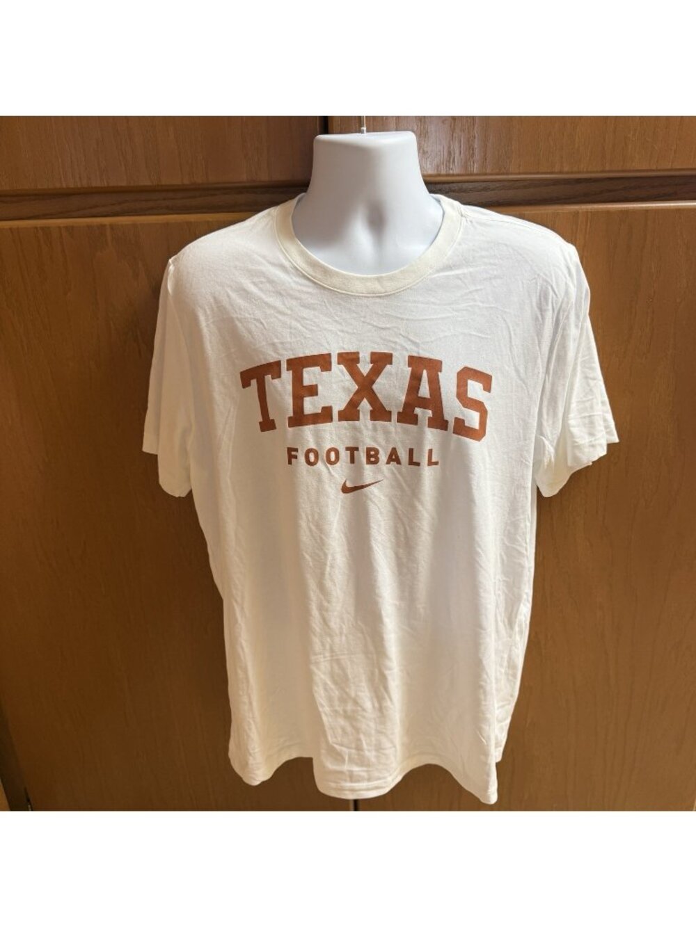 NWOT Texas Longhorns Football The Nike Tee Dri-Fit White T-Shirt - Large